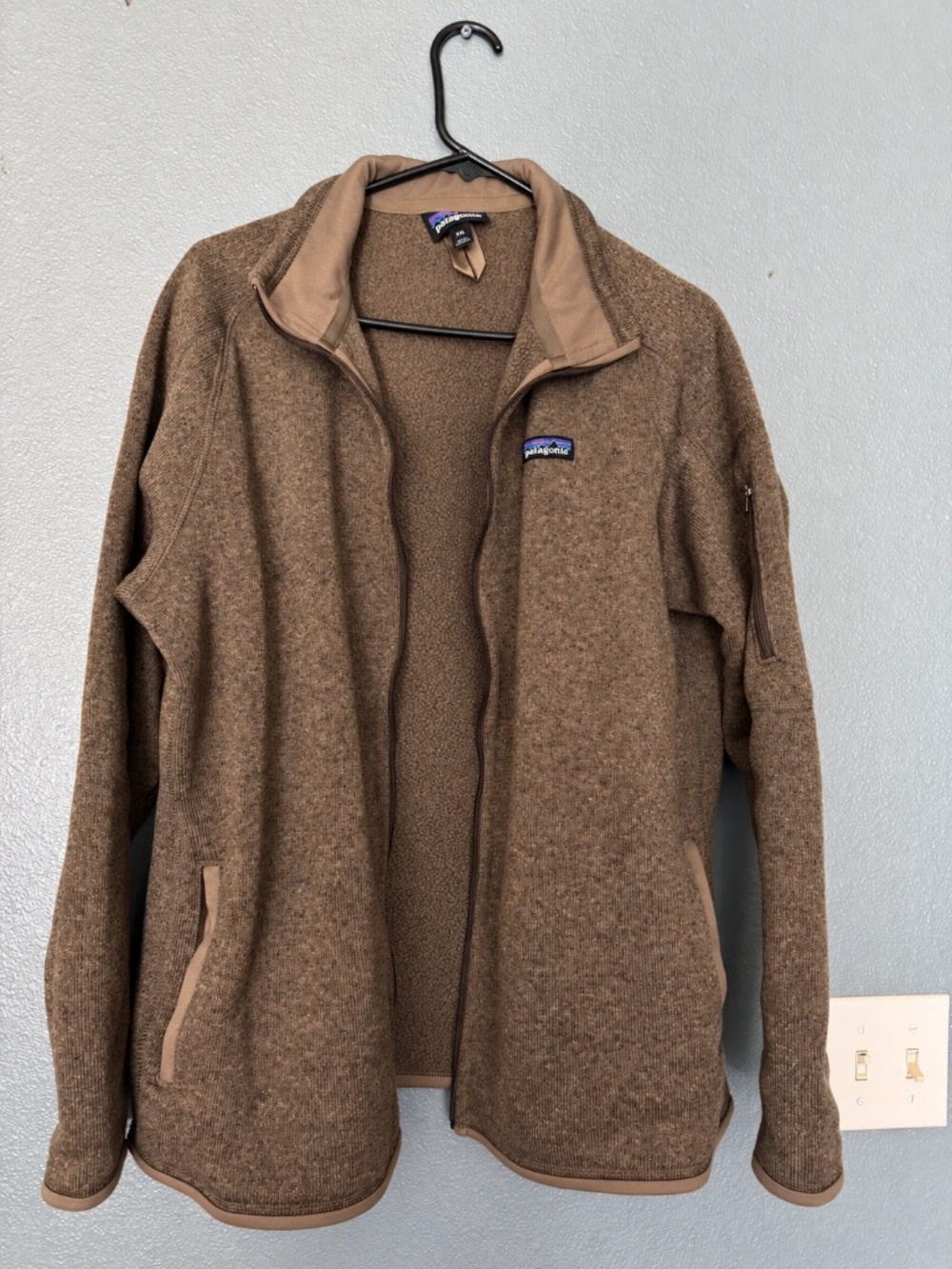 Patagonia Brown Full Zip Sweater Fleece Jacket Size XXL
